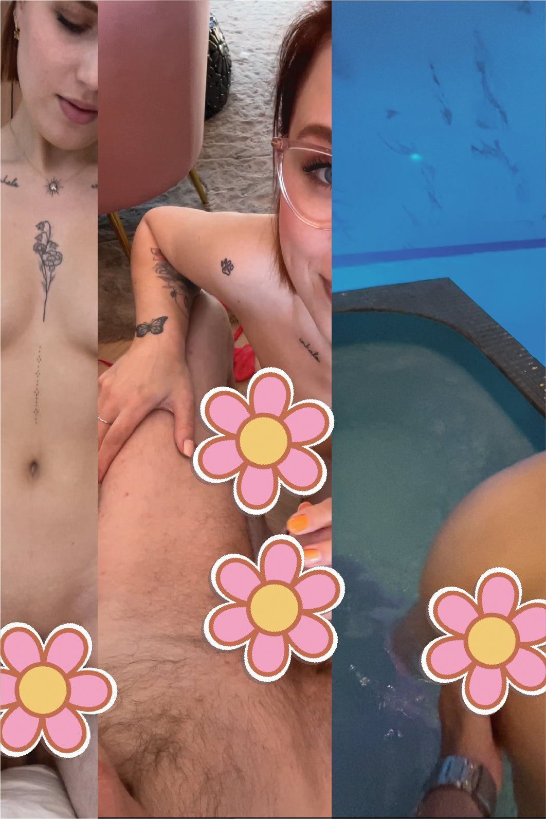 Duo seks video bestellen met intieme scènes van een koppel in verschillende omgevingen